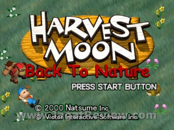 poster Harvest Moon Back to Nature, salah satu rekomendasi game harvest moon ps1, ps2, dan nintendo