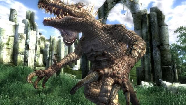 Monster tertampak di gameplay game The Elder Scrolls IV Oblivion