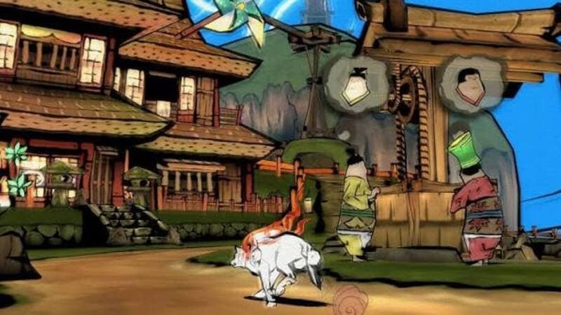Okami game PS2 unik dengan art style Jepang